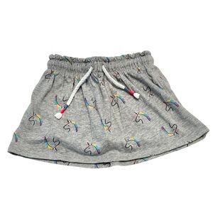 Cat & Jack Gray SKORT Unicorn Design Print with Drawstring - Toddler Girl 3T
